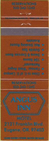 Matchbook Cover - Angus Inn Eugene OR