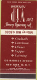 Matchbook Cover - VIP Restaurant New York City 30 Strike