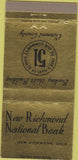 Matchbook Cover - New Richmond Bank OH 30 Strike