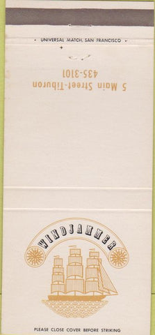 Matchbook Cover - Windjammer Tiburon CA 30 Strike