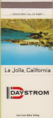 Matchbook Cover - Daystrom La Jolla CA control systems 30 Strike