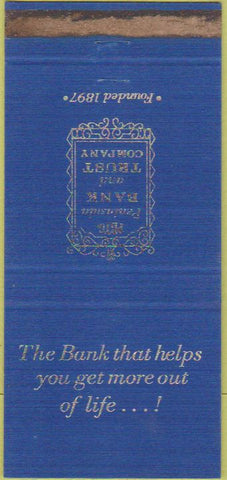 Matchbook Cover - Peninsula Bank Trust Williamsburg VA WEAR 30 Strike