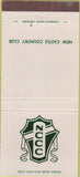 Matchbook Cover - New Castle Country Club 30 Strike