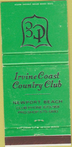 Matchbook Cover - Irvine Coast Country Club Newport Beach CA 30 Strike