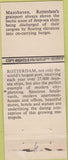 Matchbook Cover - Stad Van Morgen Maashaven Rotterdam Holland