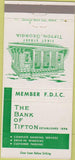 Matchbook Cover - Bank of Tifton GA 30 Strike