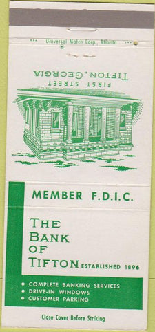 Matchbook Cover - Bank of Tifton GA 30 Strike