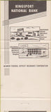 Matchbook Cover - Kingsport National Bank TN 30 Strike