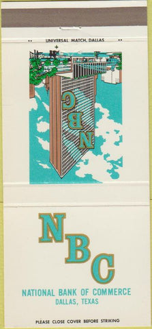 Matchbook Cover - National Bank of Dallas TX 30 Strike