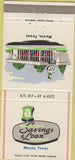 Matchbook Cover - Bi Stone Savings Loan Mexica TX 30 Strike