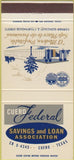 Matchbook Cover - Cuero Federal Savings Loan TX 30 Strike