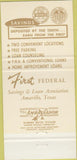 Matchbook Cover - First Federal Savings Loan Amarillo TX 30 Strike