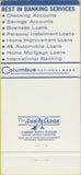 Matchbook Cover - Columbus National Bank RI 30 Strike
