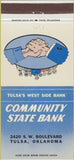 Matchbook Cover - Community State Bank Tulsa OK 30 Strike