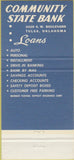 Matchbook Cover - Community State Bank Tulsa OK 30 Strike
