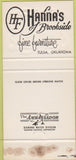 Matchbook Cover - Hann's Furniture Tulsa OK WEAR 30 Strike