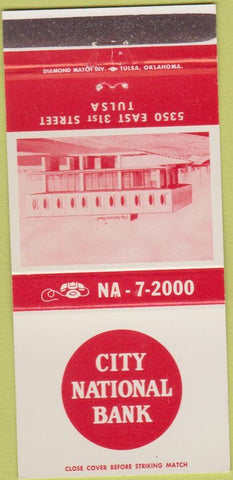 Matchbook Cover - City National Bank Tulsa OK 30 Strike