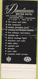Matchbook Cover - Downtowner Motor Hotel Oklahoma City OK WEAR 30 Strike