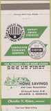 Matchbook Cover - Home Savings Loan ATlanta GA white 30 Strike