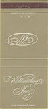 Matchbook Cover - Williamsburg Inn 30 Strike