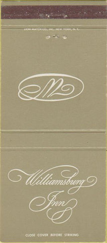 Matchbook Cover - Williamsburg Inn 30 Strike