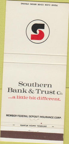 Matchbook Cover - Southern Bank Trust 30 Strike