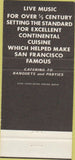Matchbook Cover - Henry's Fashion Restaurant San Francisco CA 30 Strike