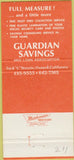 Matchbook Cover - Guardian Savings Oxnard CA 30 Strike
