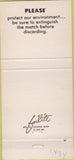 Matchbook Cover - First National Bank Germantown OH 30 Strike