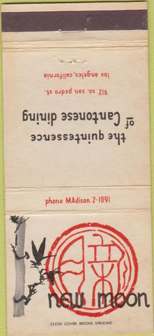 Matchbook Cover - New Moon Los Angeles CA restaurant 30 Strike