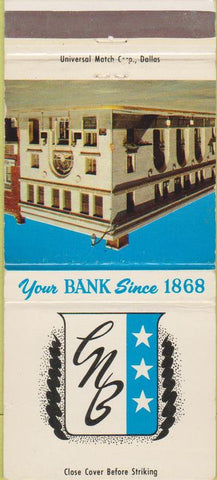 Matchbook Cover - Citizens National Bank Waxahachie TX 30 Strike