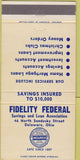 Matchbook Cover - Fidelity Federal Savings Loan Delaware OH 30 Strike