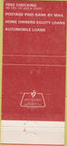 Matchbook Cover - Heritage Bank Anaheim Santa Ana CA 30 Strike