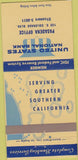 Matchbook Cover - United States National Bank Pasadena CA 30 Strike