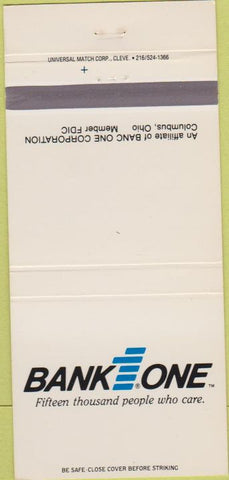 Matchbook Cover - Bank One Columbus OH 30 Strike