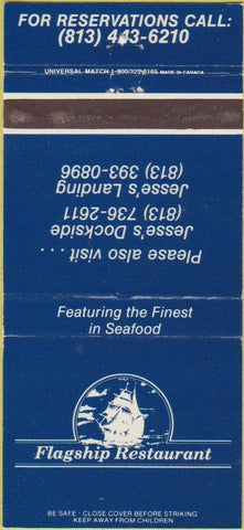 Matchbook Cover - Flagship Restaurant Clearwater FL 30 Strike