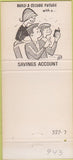 Matchbook Cover - Home Federal Savings Loan Spencer IA 30 Strike