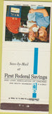 Matchbook Cover - First Federal Savings Loan Chicago IL girlie 30 Strike
