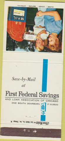 Matchbook Cover - First Federal Savings Loan Chicago IL girlie 30 Strike