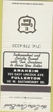 Matchbook Cover - El Camino Bank Anaheim Fullerton CA 30 Strike