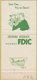 Matchbook Cover - Lake Village Savings Bank IL 30 Strike