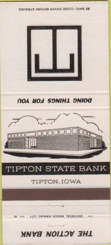 Matchbook Cover - Tipton State Bank IA WEAR 30 Strike