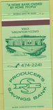 Matchbook Cover - Producer's Savings Bank Green Mountain IA 30 Strike