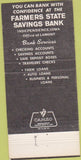 Matchbook Cover - Farmers State Bank Independence IA 30 Strike