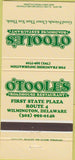 Matchbook Cover - O'Toole's Restaurant Wilmington DE 30 Strike