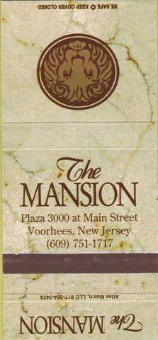 Matchbook Cover - The Mansion Voorhees NJ 30 Strike