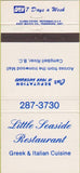 Matchbook Cover - Little Seaside Restaurant Campbell River BC 30 Strike