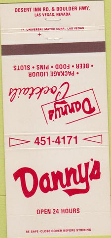 Matchbook Cover - Danny's Cocktails Las Vegas NV 30 Strike