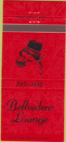 Matchbook Cover - Bellvedere Lounge golf 30 Strike