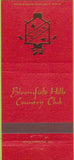 Matchbook Cover - Bloomfield Hills Country Club 30 Strike